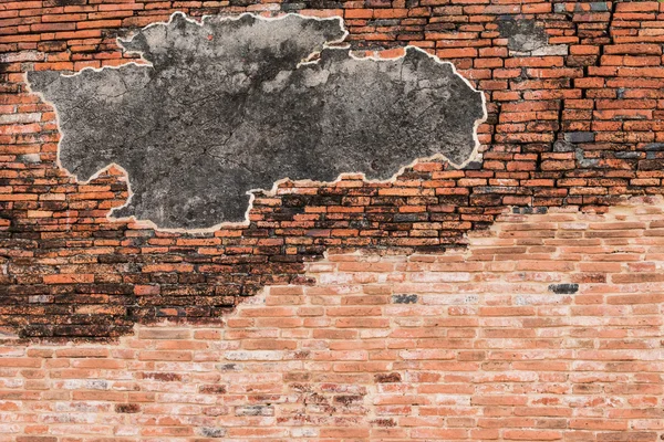 Beton vintage kırmızı tuğla duvar arka plan kırık