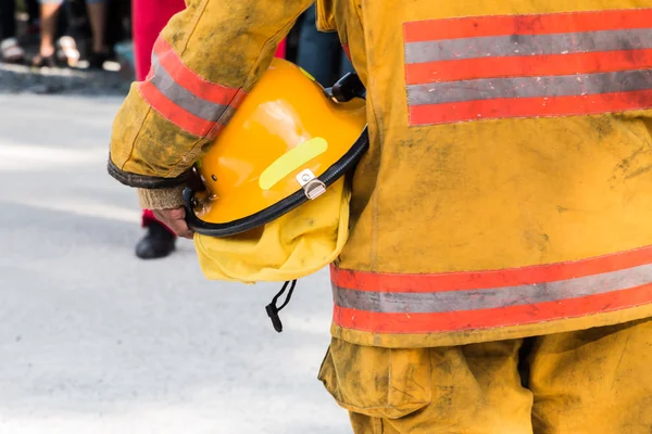 Feuerwehrübung in Bangkok Thailand Stockbild