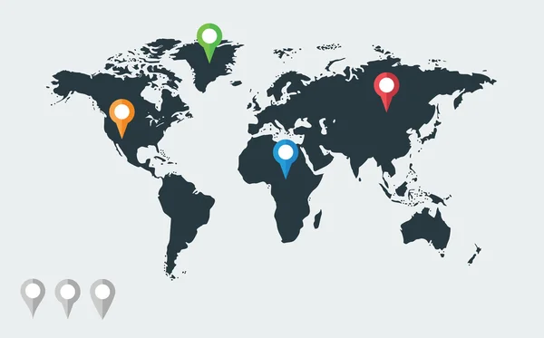 Mapa do mundo — Vetor de Stock