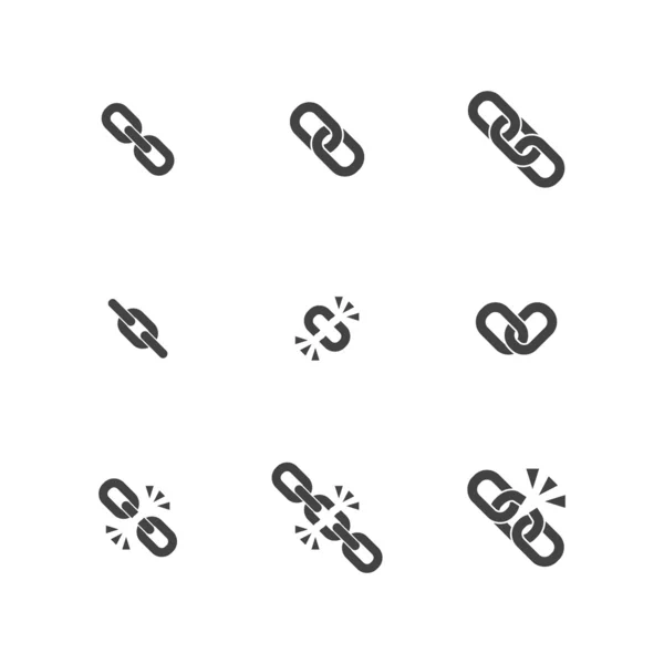 Plochá ikona řetězu — Stockový vektor