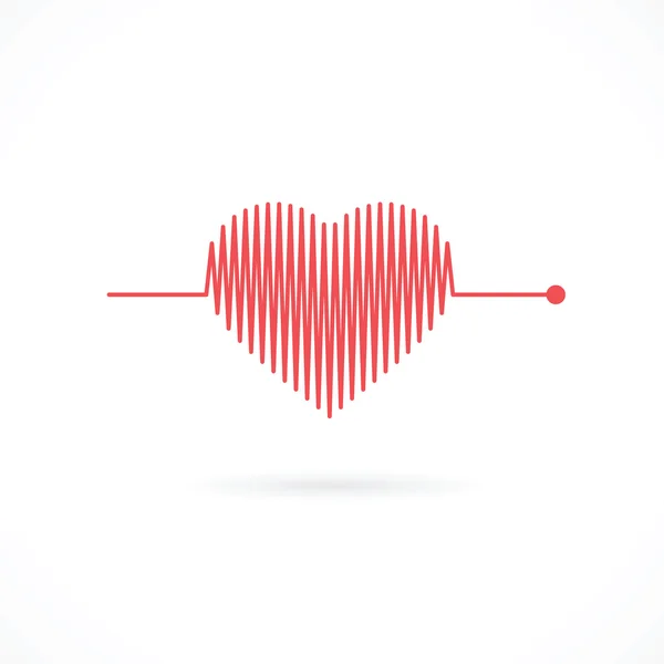 Tep srdce tvaru — Stockový vektor