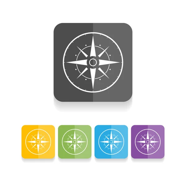 Compass Vector Icon - Navigation Sign — Stock Vector