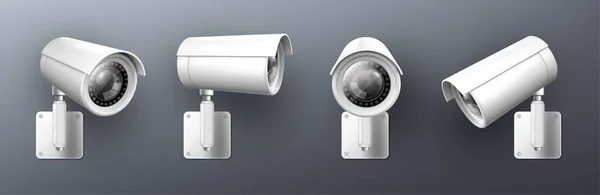 Caméra de sécurité, caméra vidéo cctv équipement sans fil — Image vectorielle