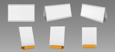 Sarmal ve ahşap ayaklı masaüstü takvimleri