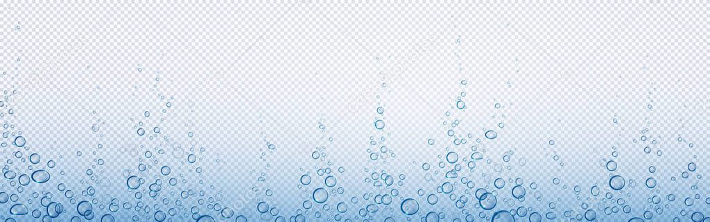 Soda bubbles, water or oxygen air fizz,