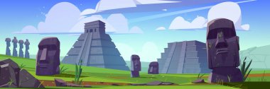 Antik moai heykelleri ve Maya piramitleri