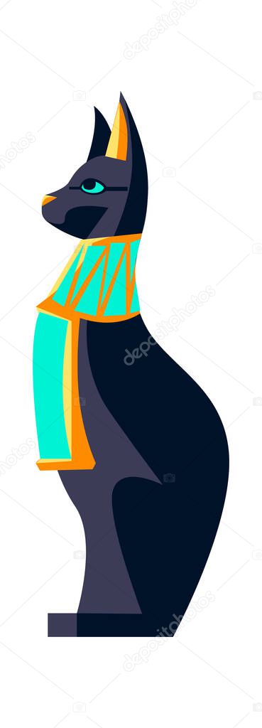 Sacred animal of ancient Egypt, black cat