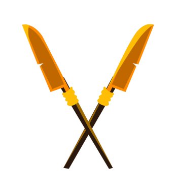 Antik mızraklar ya da karikatür simgesi