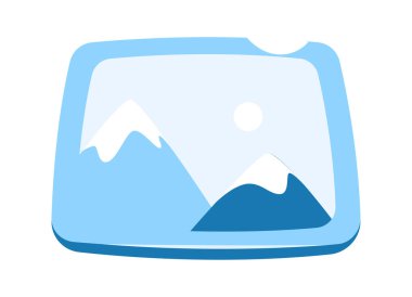 Çerçevedeki basit resim simgesi, TV bilgisayar ekranı