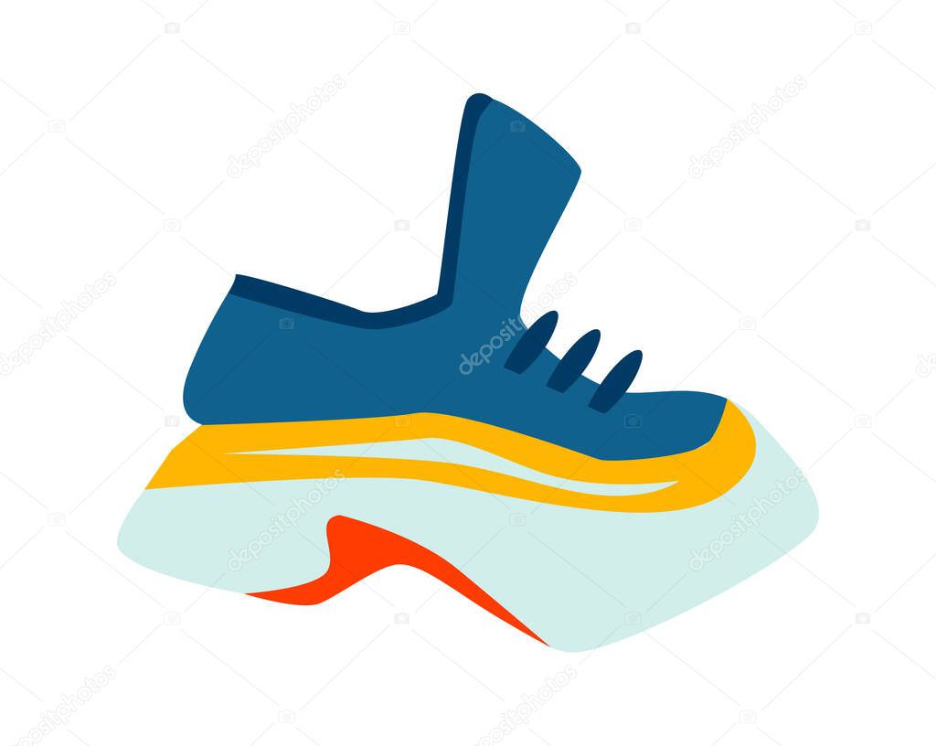 Sneaker, sports shoes, cartoon vector illustration