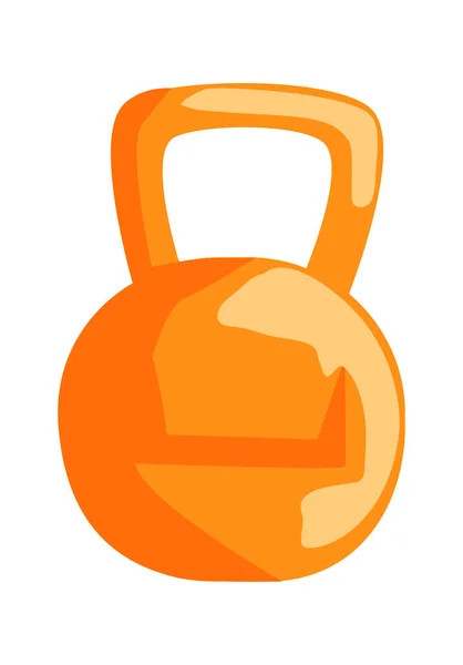 Metal spor kettlebell, ekipman spor eğitimi — Stok Vektör