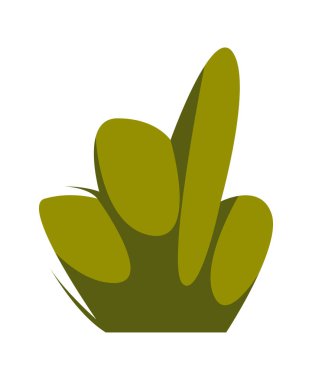 Yeşil yapraklı çalılık beyaz üzerine izole edilmiş