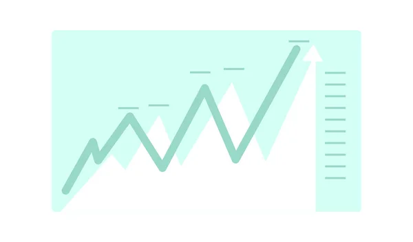 Gráfico abstrato, gráfico financeiro, cartoon analytics —  Vetores de Stock