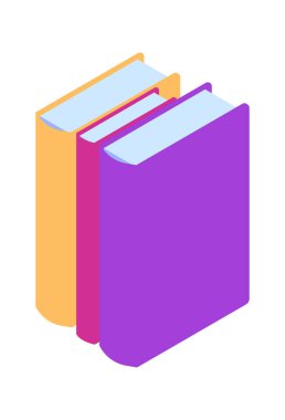 Isometric kitap simgesi, elektronik kütüphane sembolü