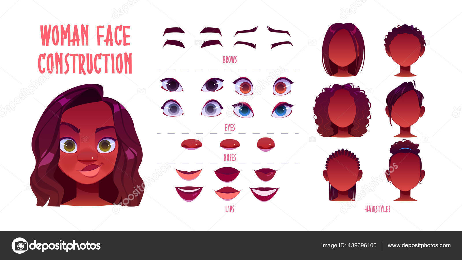 Female Avatar Maker Vector Download