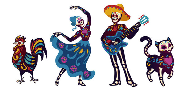 День мертвых персонажей Dia de los muertos