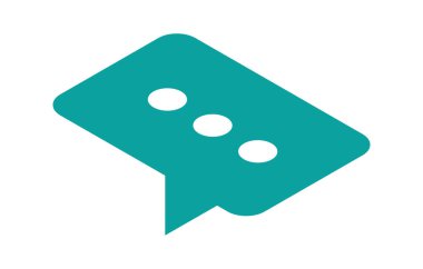 İleti izometrik simgesi, konuşma kabarcığı sembolü