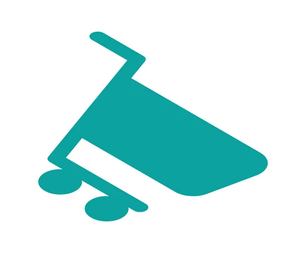 Isometrisches Symbol im Einkaufswagen, Online-Shopping-App — Stockvektor