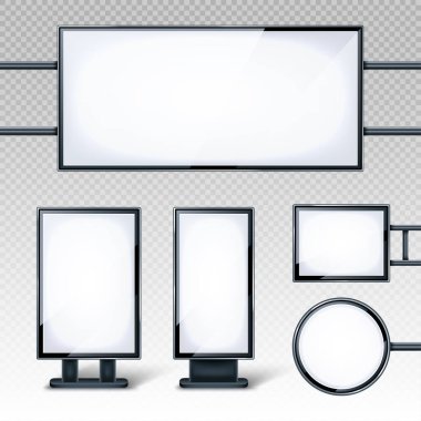 Boş reklam panoları, boş beyaz LCD ekranlar