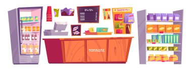 Japon konbini mağazası tecrit edilmiş eşyalar ve ürünler