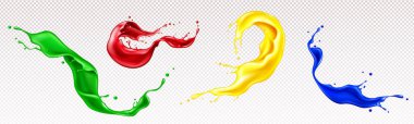 Girdap ve damla ile sıvı boya damlaları