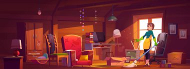 Ev hanımı, temiz tavan arası, anne ev kadını.