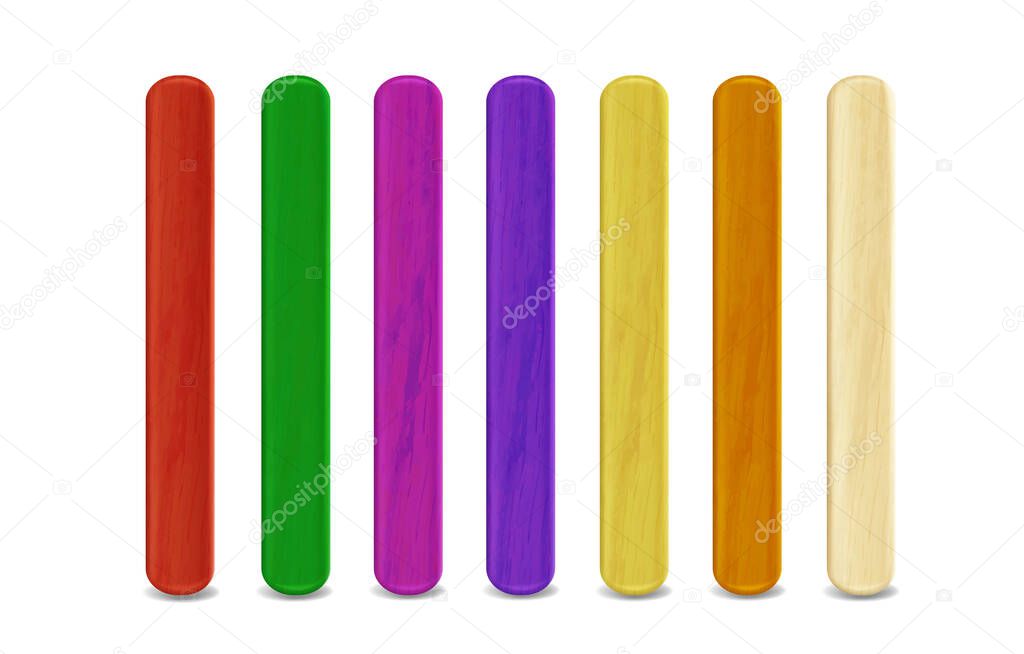 Colored wooden sticks for popsicle, popsticks