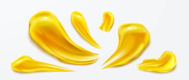 Sarı fırça darbeleri, boya lekeleri, pürüzsüz boya