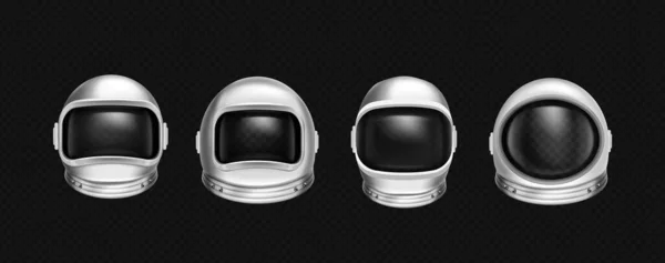 Cascos de astronauta, máscara de traje de cosmonauta — Vector de stock