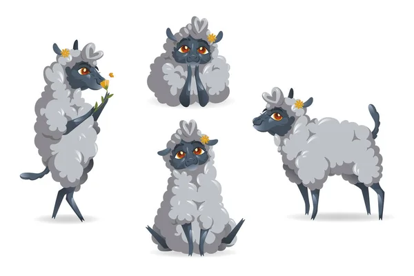 Kawaii Sheepストックベクター ロイヤリティフリーkawaii Sheepイラスト ページ 4 Depositphotos