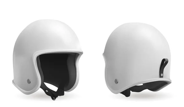 Casco de moto, prendas de vestir de motociclista retro, accesorio — Vector de stock