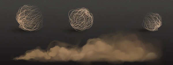 Коричневі пилові хмари і бульбашки — стоковий вектор