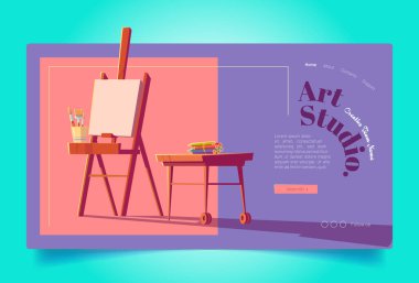 Sanat stüdyosu sitesi. Ressamlar için atölye