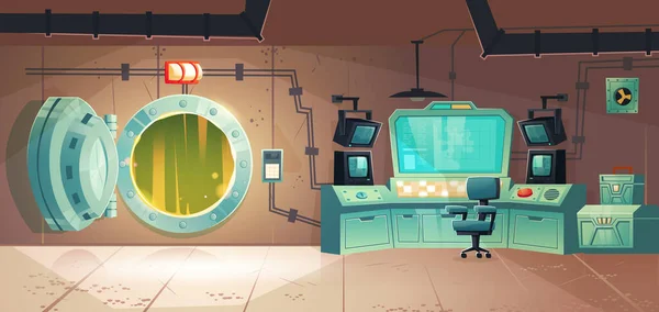 Soute souterraine, laboratoire scientifique intérieur — Image vectorielle