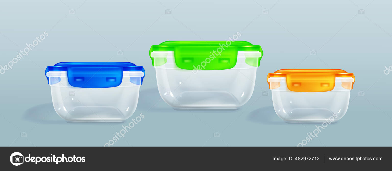 Envases de plástico para almacenamiento de alimentos, tapa