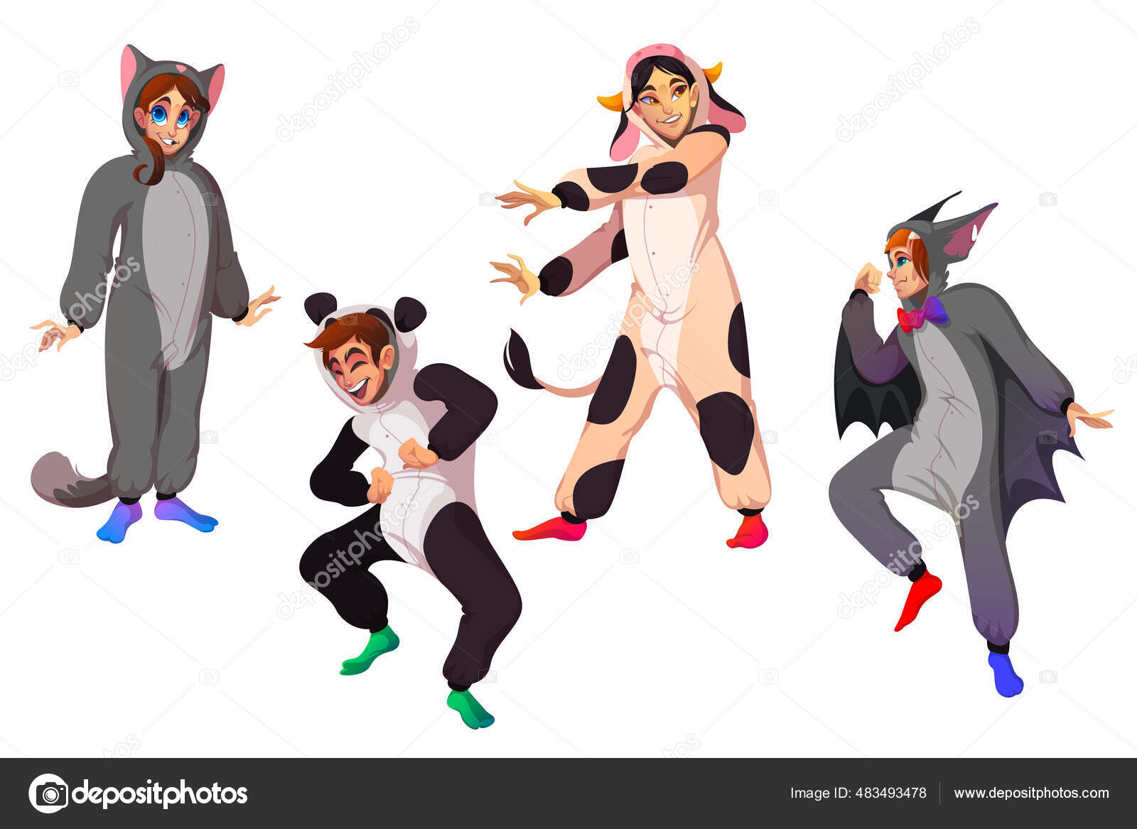 Pijamas Dibujos Animados Personajes Personajes En Kigurumi, Gente