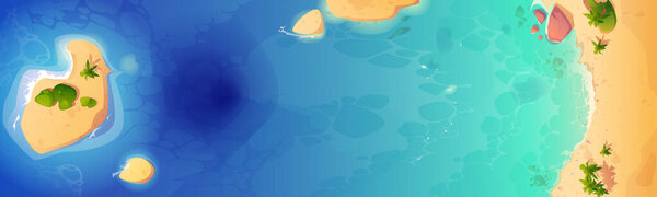 Вид на море, побережье океана