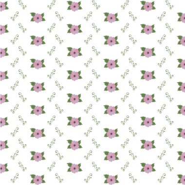 Vektör retro çiçek desenli çiçekli