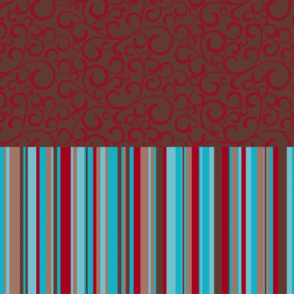 Retro seamless, pattern with color stripes — Stock Vector