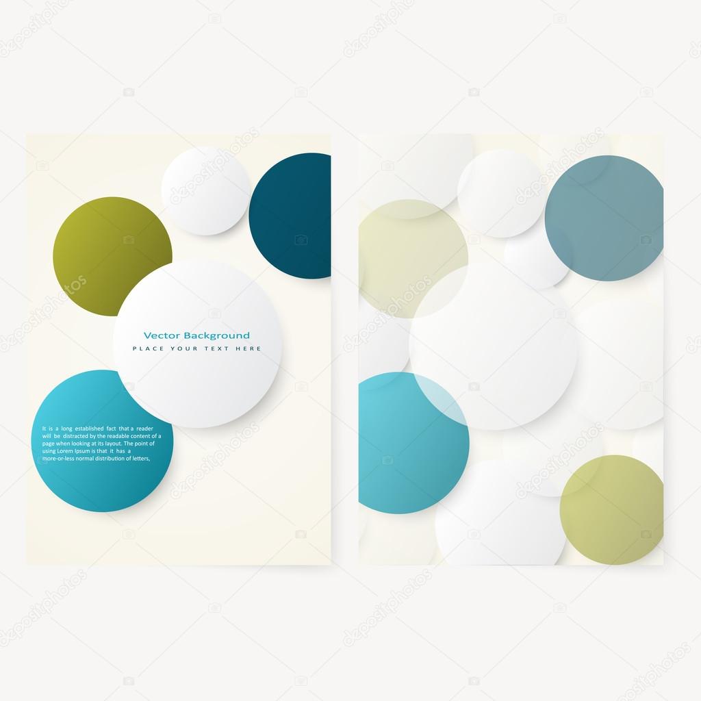 Set of abstract template flyer