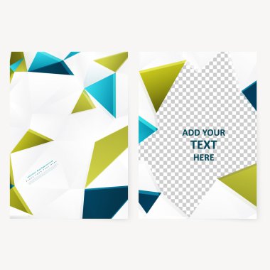 Soyut şablon geometrik el ilanı