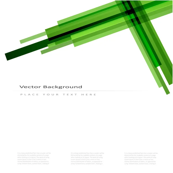 Abstract vector background with green lines — Stock Vector