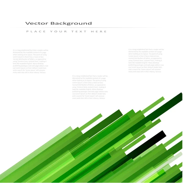 Abstrakt vektor bakgrund med gröna linjer — Stock vektor
