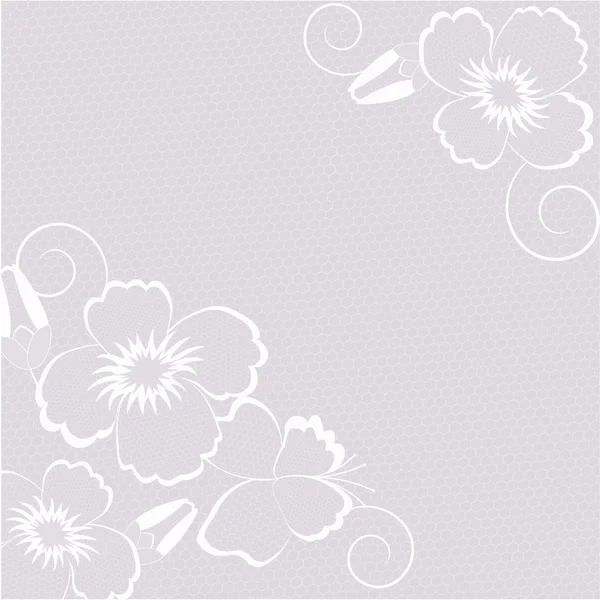 Vintage vector abstract background with white lace — Stock Vector