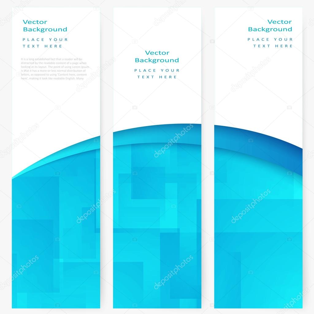 Set of abstract template banner