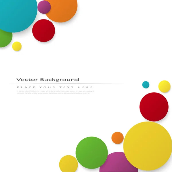 Fond vectoriel abstrait avec cercles de couleur — Image vectorielle