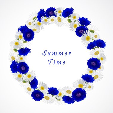 Papatya ve Peygamber vektör beyaz arka plan 