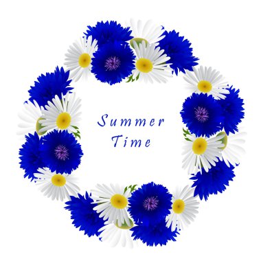 Papatya ve Peygamber vektör beyaz arka plan 