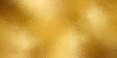 Arka planda gölgeli altın folyo dokusu. Işık yansıması, lüks sunum arka plan tasarımı, pahalı parlak malzeme, cazibe içeren parlak sarı metal yüzeyin vektör gerçekçi çizimi