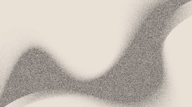 Akan eğimli kum dalgası deseni ve soyut gürültü dokusu, vektör illüstrasyonu. Sivri kum noktaları ve pürüzsüz fırça darbeleriyle siyah ve beyaz sıvı tahıl etkisi